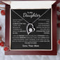 To My Daughter From Mom Forever Love Necklace - 14k or 18k Gold Over Stainless Steel