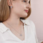 To My Gorgeous Wife Necklace - Love Knot Necklace and Earrings 14k White Gold with Stainless Steel
