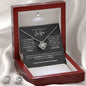 To My Gorgeous Wife Necklace - Love Knot Necklace and Earrings 14k White Gold with Stainless Steel