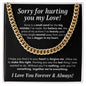 I'm Sorry My Love Cuban Link Chain (OREO + LUX BOX + LENGTH EXTENSION)