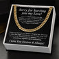 I'm Sorry My Love Cuban Link Chain (OREO + LUX BOX + LENGTH EXTENSION)