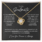 To My Soulmate Necklace - Love Knot Necklace 14k or 18k White Gold with Stainless Steel