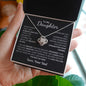 To My Daughter From Dad Love Knot Necklace - 14k or 18k Gold Over Stainless Steel