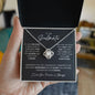 To My Soulmate Necklace - Love Knot Necklace 14k or 18k White Gold with Stainless Steel