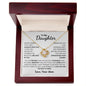 To My Daughter From Mom Love Knot Necklace - 14k or 18k Gold Over Stainless Steel