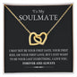 To My Soulmate Necklace - Interlocking Hearts Necklace For Her 🤍