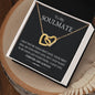 To My Soulmate Necklace - Interlocking Hearts Necklace For Her 🤍