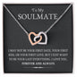 To My Soulmate Necklace - Interlocking Hearts Necklace For Her 🤍