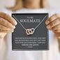 To My Soulmate Necklace - Interlocking Hearts Necklace For Her 🤍