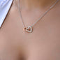 To My Soulmate Necklace - Interlocking Hearts Necklace For Her 🤍