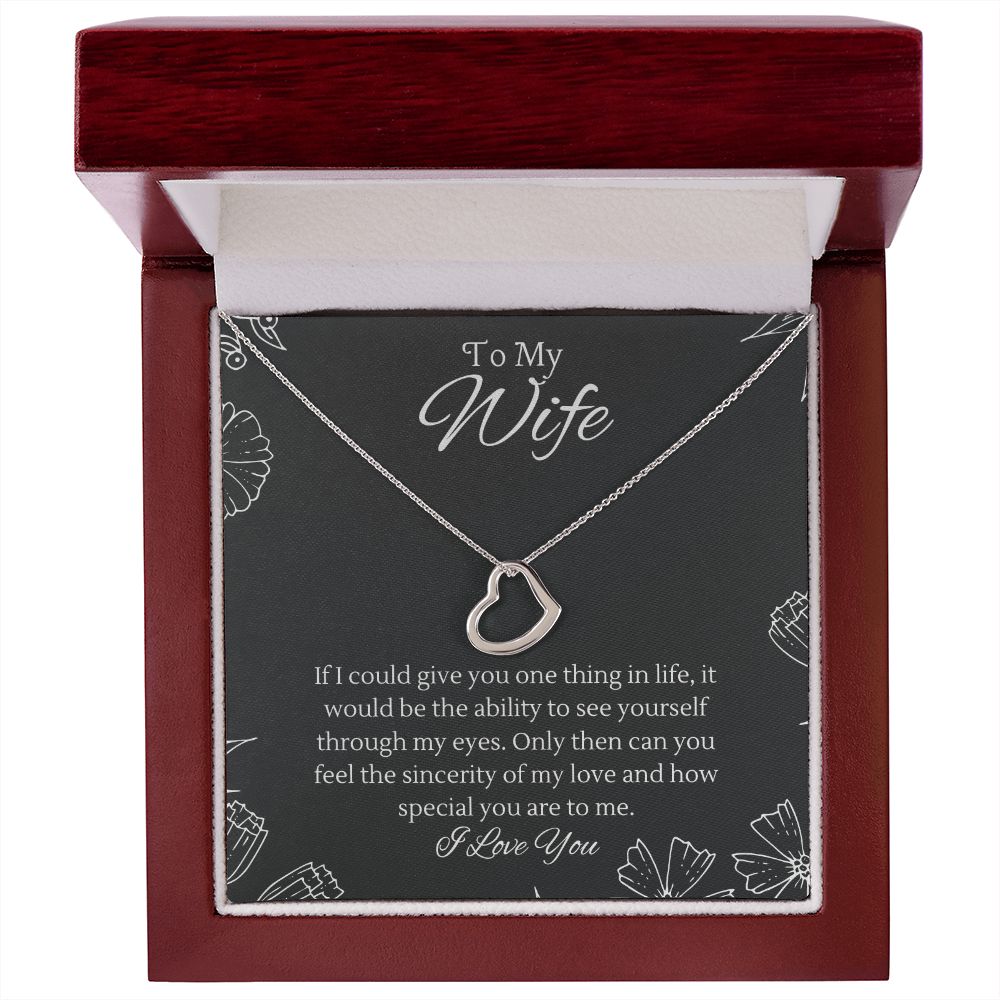 To My Wife Necklace - Beautiful Heart Necklace For Her