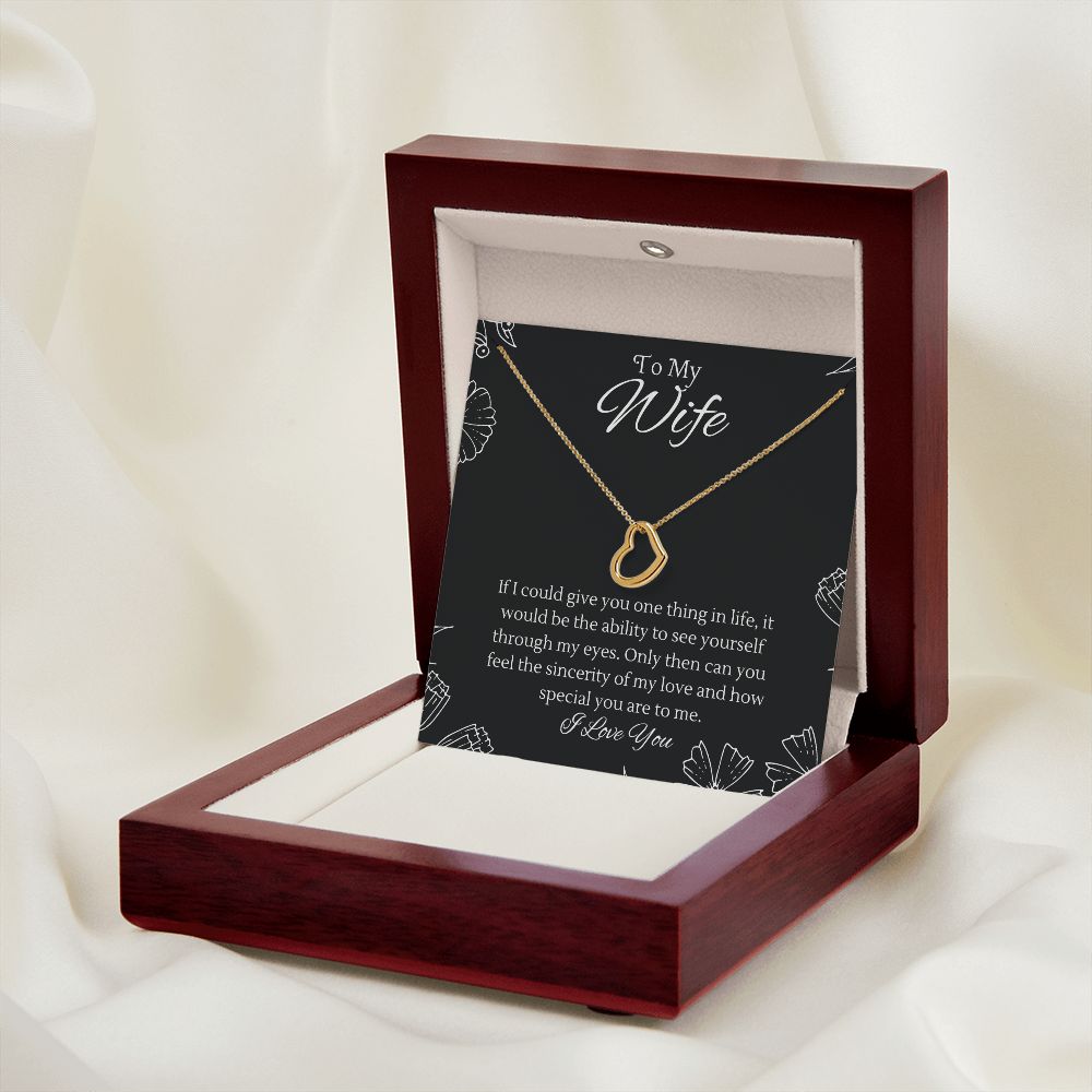 To My Wife Necklace - Beautiful Heart Necklace For Her