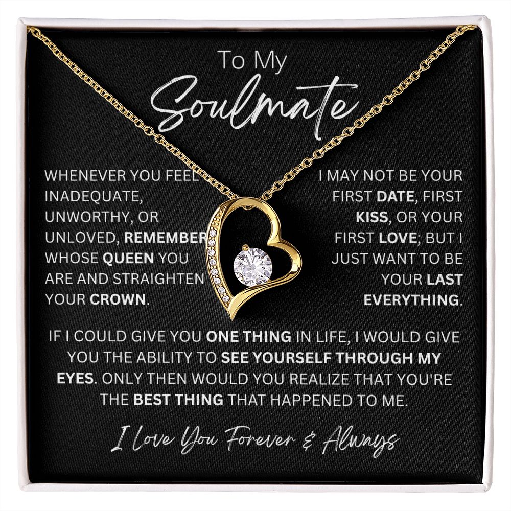 To My Soulmate Forever Love Necklace - 14k/18k Gold Finish