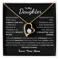 To My Daughter From Mom Forever Love Necklace - 14k or 18k Gold Over Stainless Steel