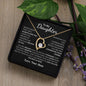 To My Daughter From Mom Forever Love Necklace - 14k or 18k Gold Over Stainless Steel