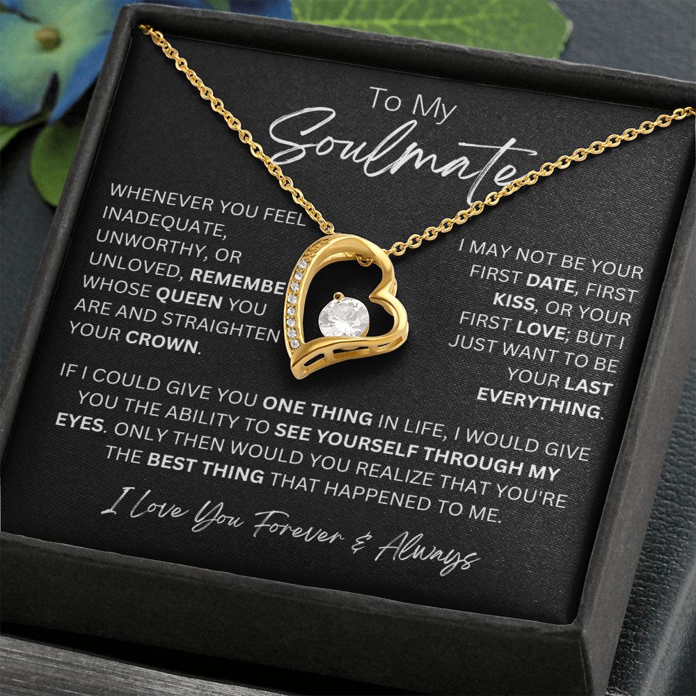 To My Soulmate Forever Love Necklace - 14k/18k Gold Finish