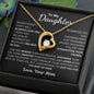 To My Daughter From Mom Forever Love Necklace - 14k or 18k Gold Over Stainless Steel