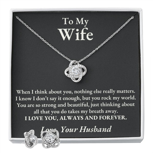 To My Wife Necklace - Love Knot Gift For Her 💕