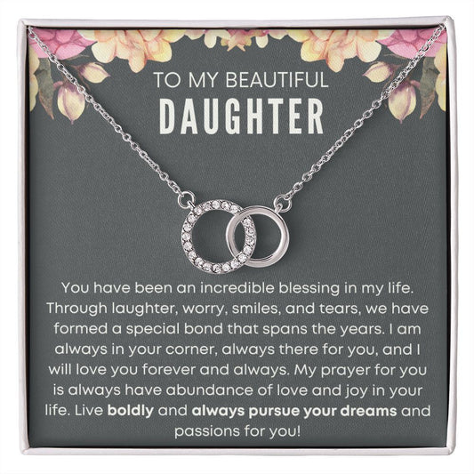 To My Beautiful Daughter Necklace - Daughter Necklace Valentine's Day 💗 / Birthday Gift 🌸
