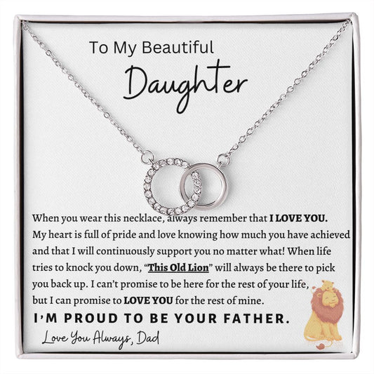 To My Beautiful Daughter Necklace - Gift to Daughter 🦁 💛