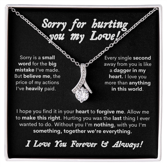 I'm Sorry Alluring Beauty Necklace (Yellow and White Gold + LUX BOX)