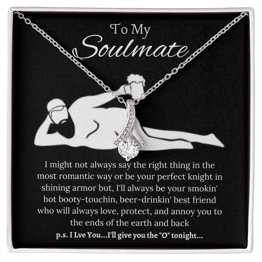 To My Soulmate "Dad Bod" Necklace - 14k or 18k Gold Over Stainless Steel (Luxury Box Option)