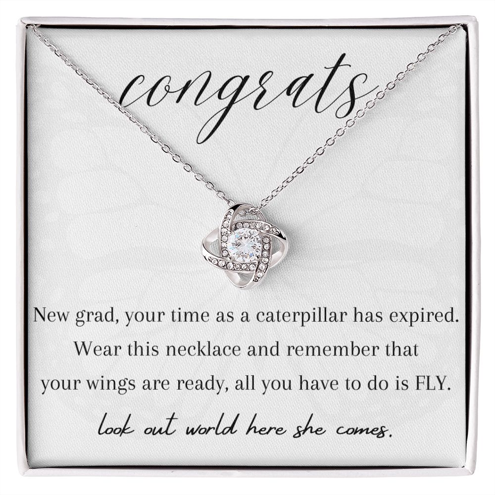 Congrats New Grad Love Knot - 14k/18k Gold Over Stainless Steel ✨🎓