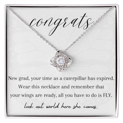 Congrats New Grad Love Knot - 14k/18k Gold Over Stainless Steel ✨🎓