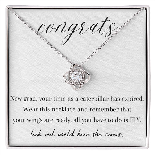 Congrats New Grad Love Knot - 14k/18k Gold Over Stainless Steel ✨🎓