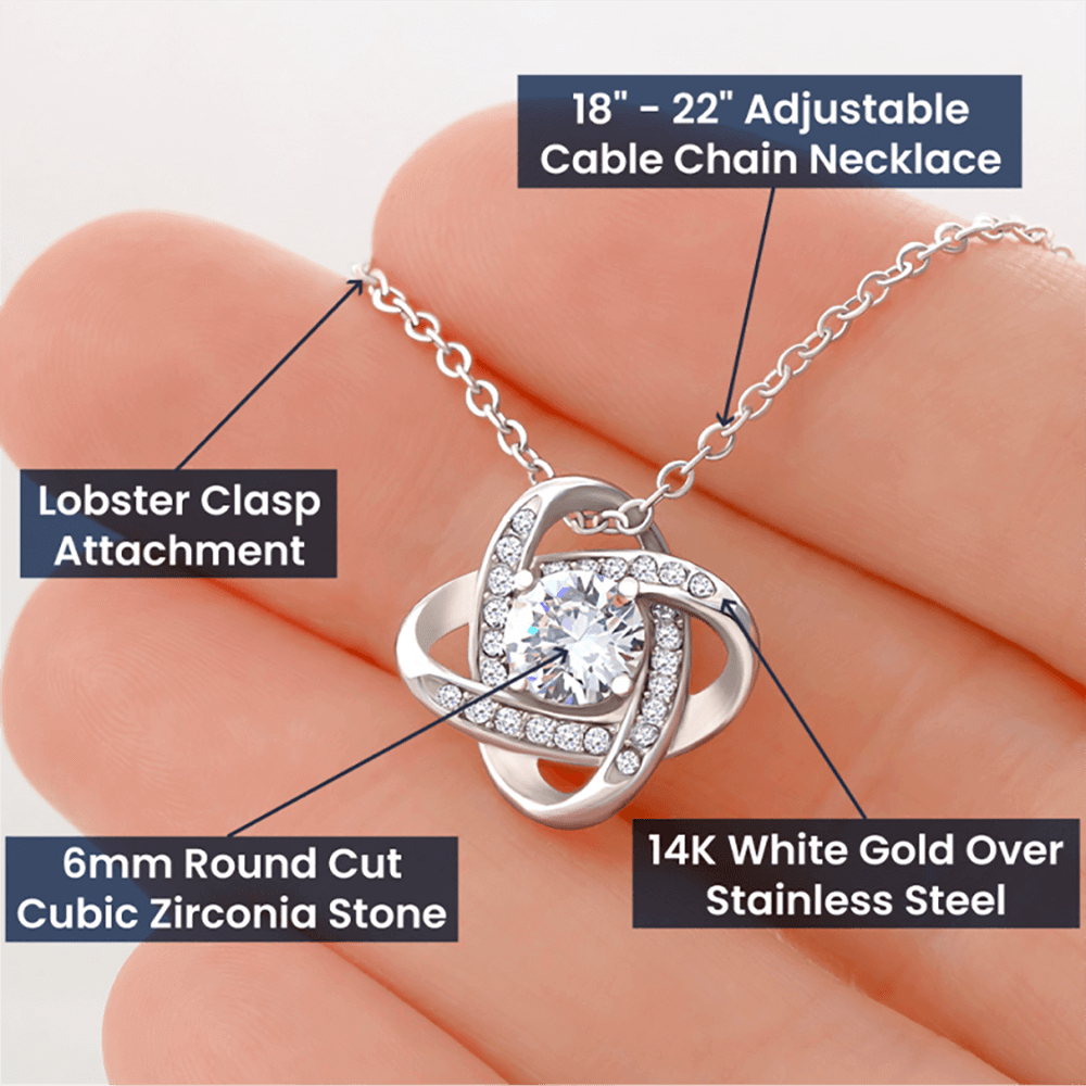 To My Daughter Necklace - Love Knot Necklace Valentine's Day 💗 / Birthday Gift 🎁