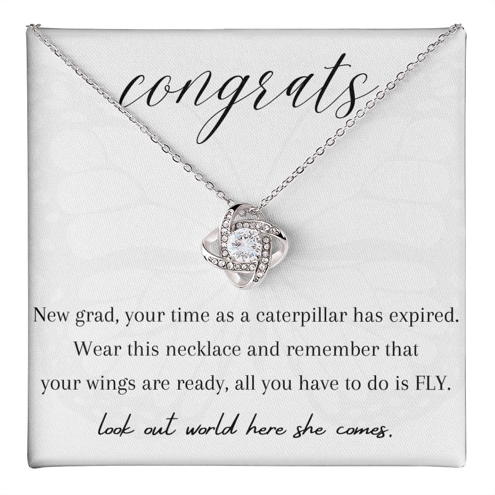 Congrats New Grad Love Knot - 14k/18k Gold Over Stainless Steel ✨🎓