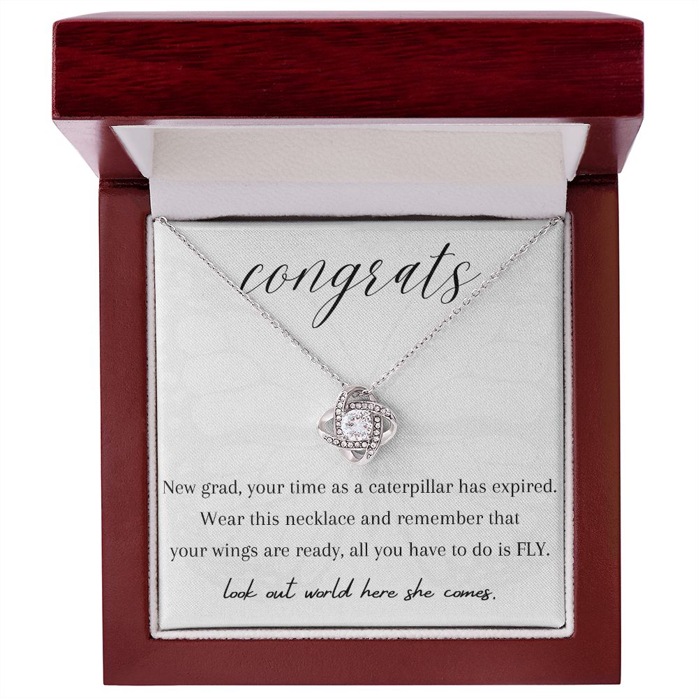Congrats New Grad Love Knot - 14k/18k Gold Over Stainless Steel ✨🎓