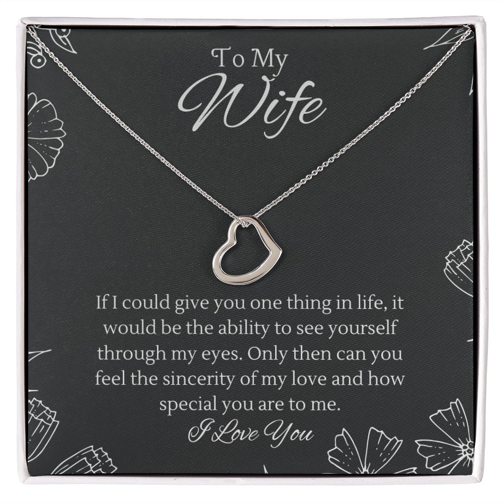 To My Wife Necklace - Beautiful Heart Necklace For Her