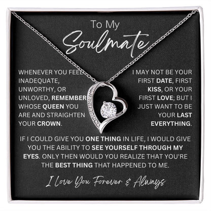 To My Soulmate Forever Love Necklace - 14k/18k Gold Finish